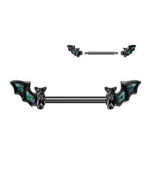 Piercing téton chauve souris abalone