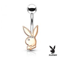 Piercing nombril Playboy lapin rosé