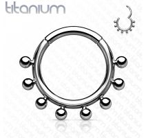 Piercing anneau segment titane avec spheres