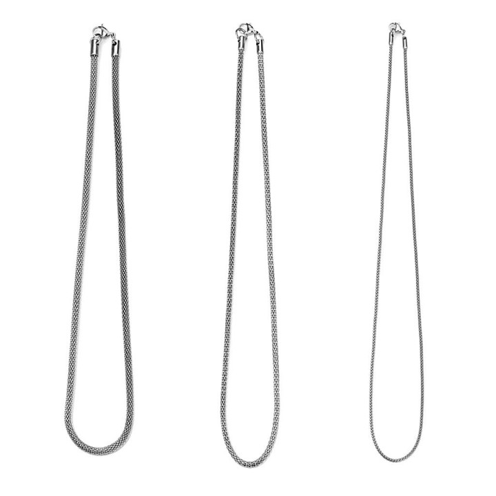 Chaîne en acier inoxydable argenté à maille filet