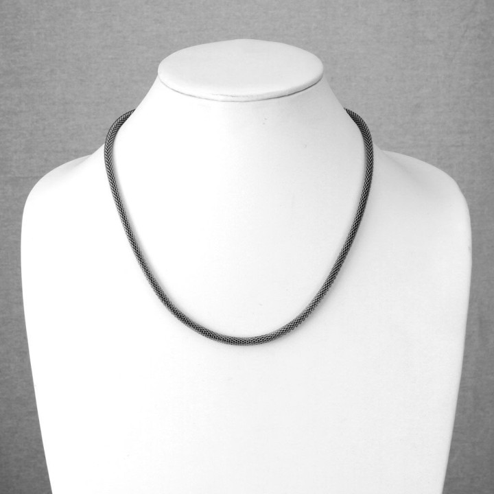 Chaîne en acier inoxydable argenté à maille filet
