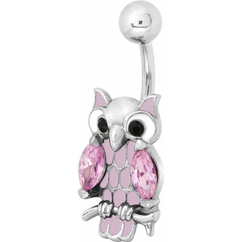 Piercing nombril hibou email rose zircon rose Piercing nombril hibou email rose zircon rose