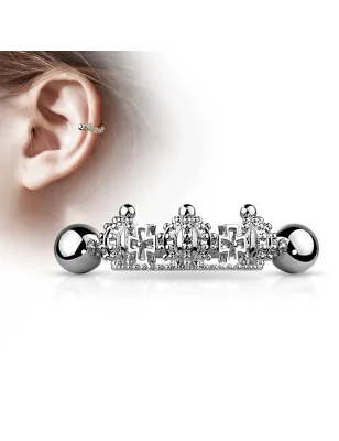 Piercing oreille hélix manchette triple couronne