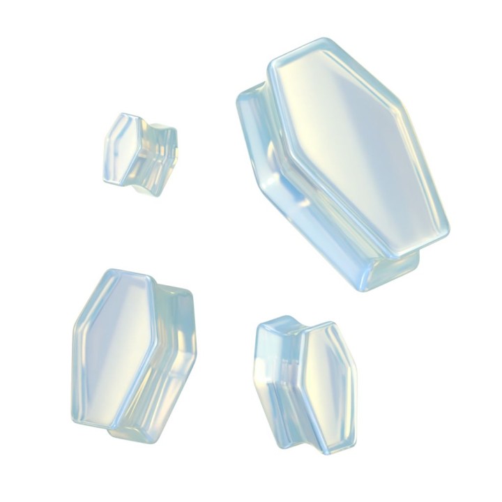 Piercing plug pierre opalite cercueil