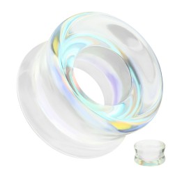 Piercing tunnel oreille verre aurore boréale