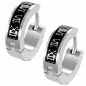 Paire boucles d'oreilles homme anneaux chiffres romains
