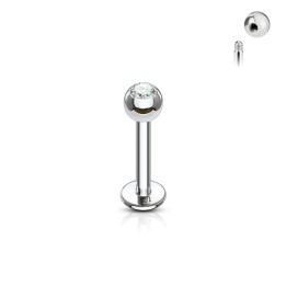 Piercing Labret levre Boule Gemme Titane G23