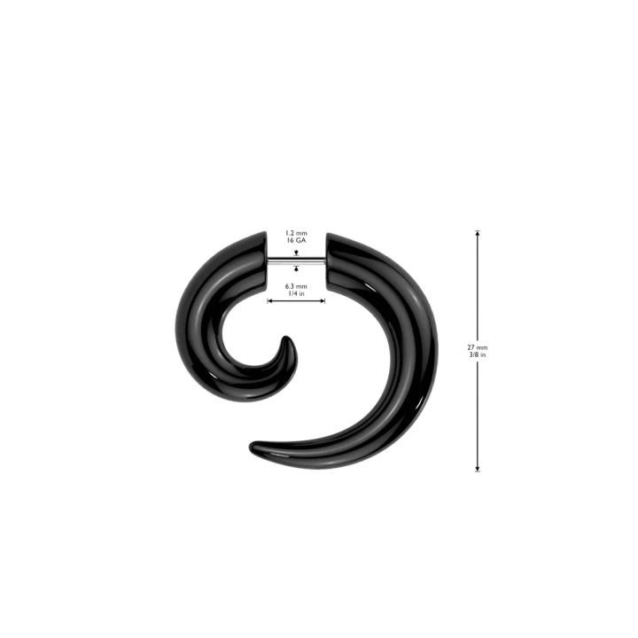 Faux Piercing Ecarteur Spirale