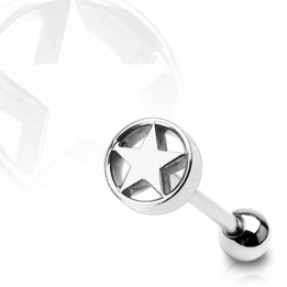 Piercing langue étoile en acier – Style original et tendance