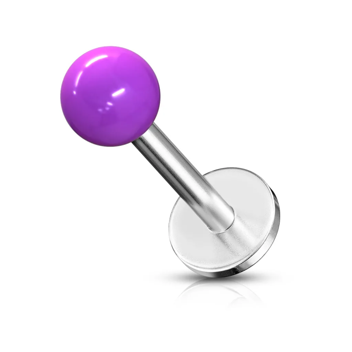 Piercing Labret Boules Acrylique UV Solide
