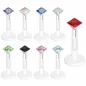Piercing oreille Labret Monroe Bioflex Gemme Carré Piercing oreille Labret Monroe Bioflex Gemme Carré