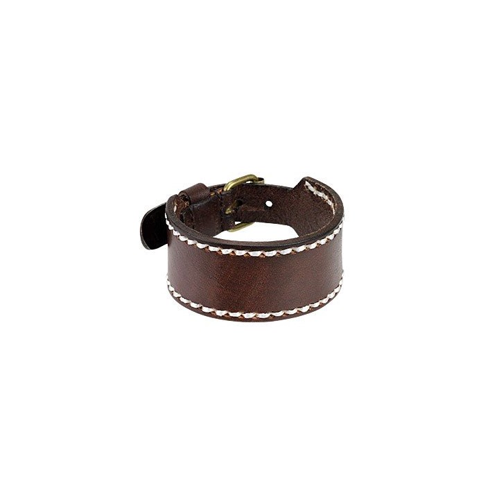 Bracelet Homme en Cuir Marron Large
