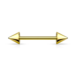 Piercing oreille spikes acier doré