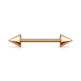 Piercing oreille spikes acier rosé