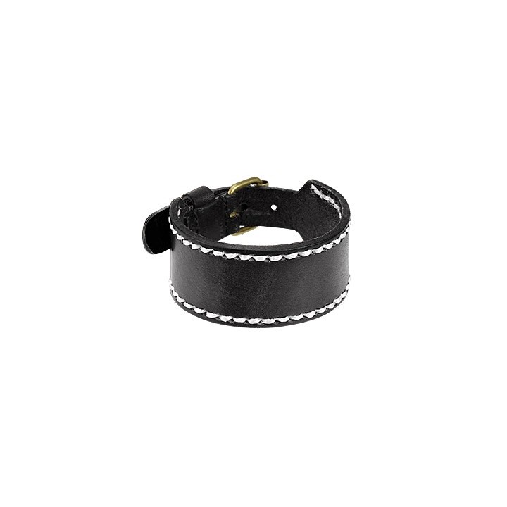 Bracelet Homme en Cuir Noir Large