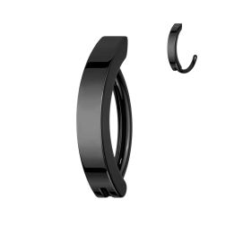 Piercing nombril anneau acier noir