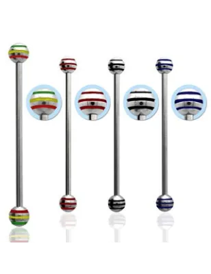 Piercing Industriel Boules Striées