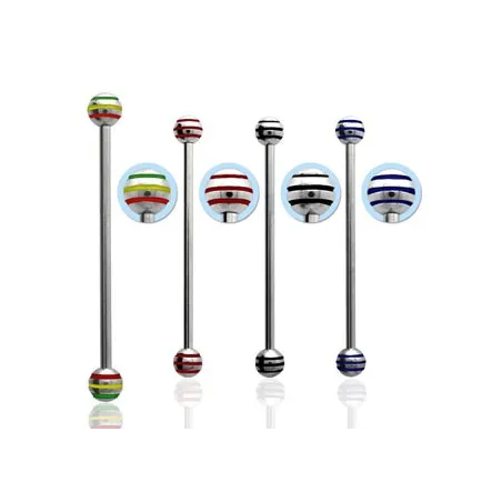 Piercing Industriel Boules Striées
