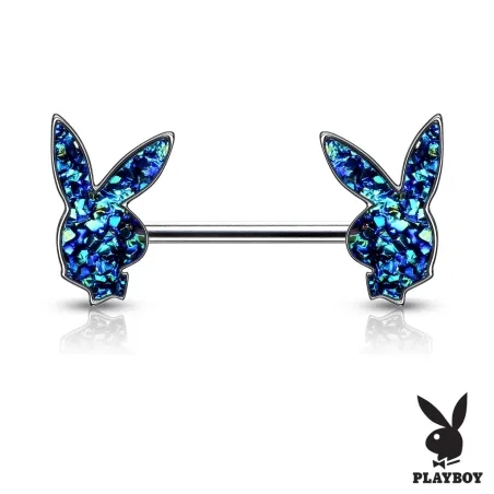 Piercing téton lapin Playboy druses noires
