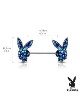 Piercing téton lapin Playboy druses noires