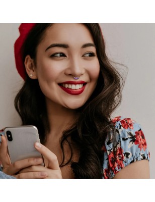 Piercing anneau daith septum 3 opales violettes