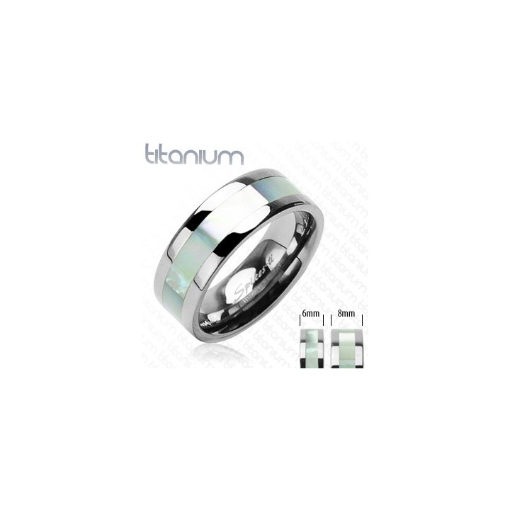 Bague en Titane avec Nacre