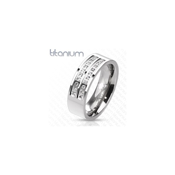 Bague Titanium Gemmes