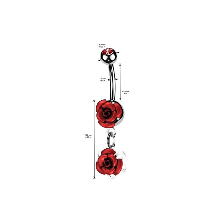Piercing nombril Double Roses