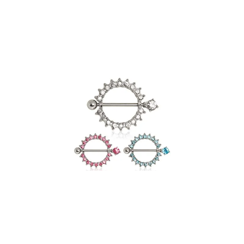 Piercing Téton Bouclier Strass