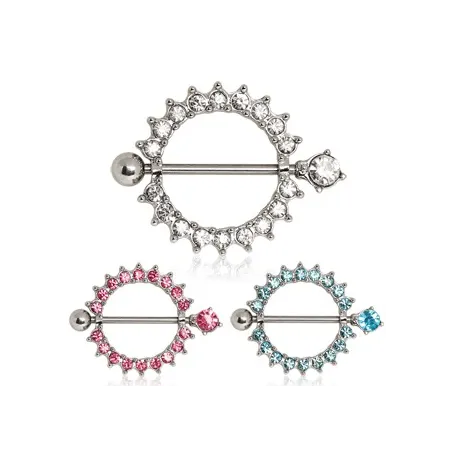 Piercing Téton Bouclier Strass