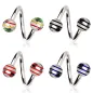 Piercing Spirale Boules Striées