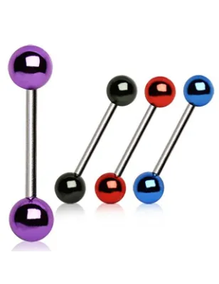 Piercing Langue Boules Métalliques