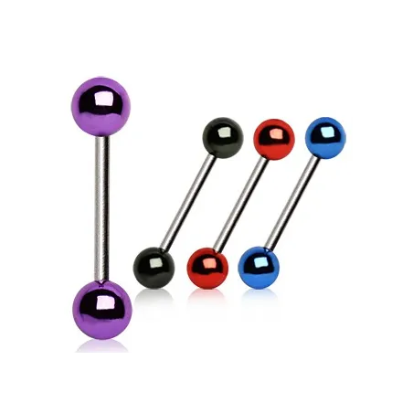 Piercing Langue Boules Métalliques