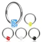 Piercing oreille anneau Captif Dé Acrylique