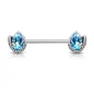 Piercing téton queue de sirène cristal turquoise Piercing téton queue de sirène cristal turquoise