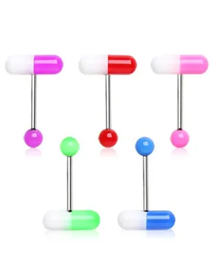 Piercing langue pilule