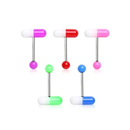Piercing langue pilule