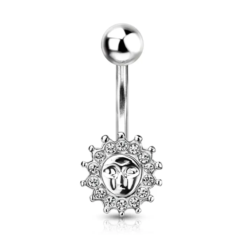 Piercing nombril Acier Chirurgical Soleil Gemmes Piercing nombril Acier Chirurgical Soleil Gemmes