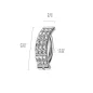 Piercing nombril titane anneau 3 lignes strass blanc Piercing nombril titane anneau 3 lignes strass blanc