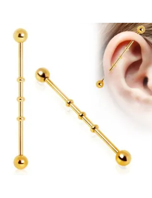 Piercing Industriel Plaqué Or