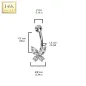Piercing nombril Papillon en or blanc 14 carats Piercing nombril Papillon en or blanc 14 carats