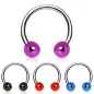 Piercing oreille circulaire boules métalliques
