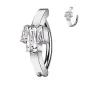 Piercing nombril anneau clicker serti de 3 zircons baguettes Piercing nombril anneau clicker serti de 3 zircons baguettes
