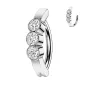 Piercing nombril anneau clicker serti de 3 zircons ronds Piercing nombril anneau clicker serti de 3 zircons ronds
