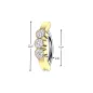 Piercing nombril anneau clicker serti de 3 zircons ronds doré Piercing nombril anneau clicker serti de 3 zircons ronds doré
