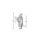 Piercing nombril anneau clicker pavé de strass avec coeur Piercing nombril anneau clicker pavé de strass avec coeur