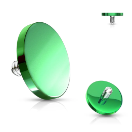 Piercing microdermal disque plat titanium vert