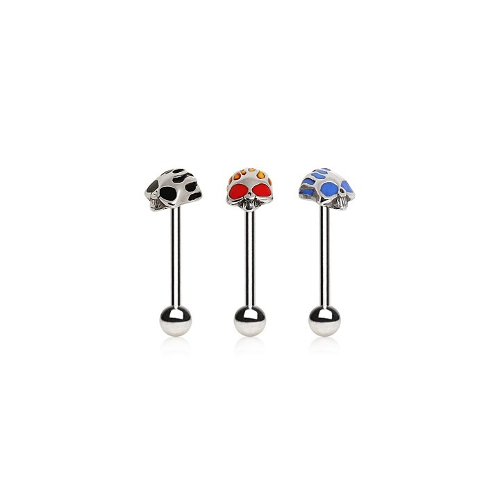 Piercing langue tête de mort