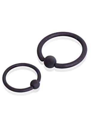 Piercing anneau captif noir mat