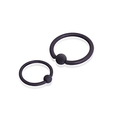 Piercing anneau captif noir mat